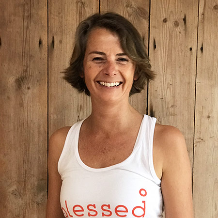 Blessed Ladies Vest - white / orange